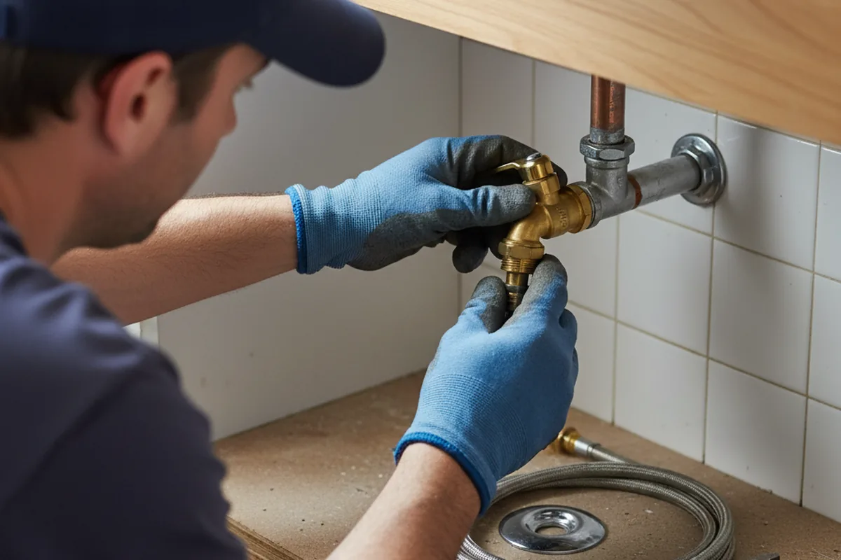 Shutoff valve and fitting work during Well Pump Repair in Saint Bernard